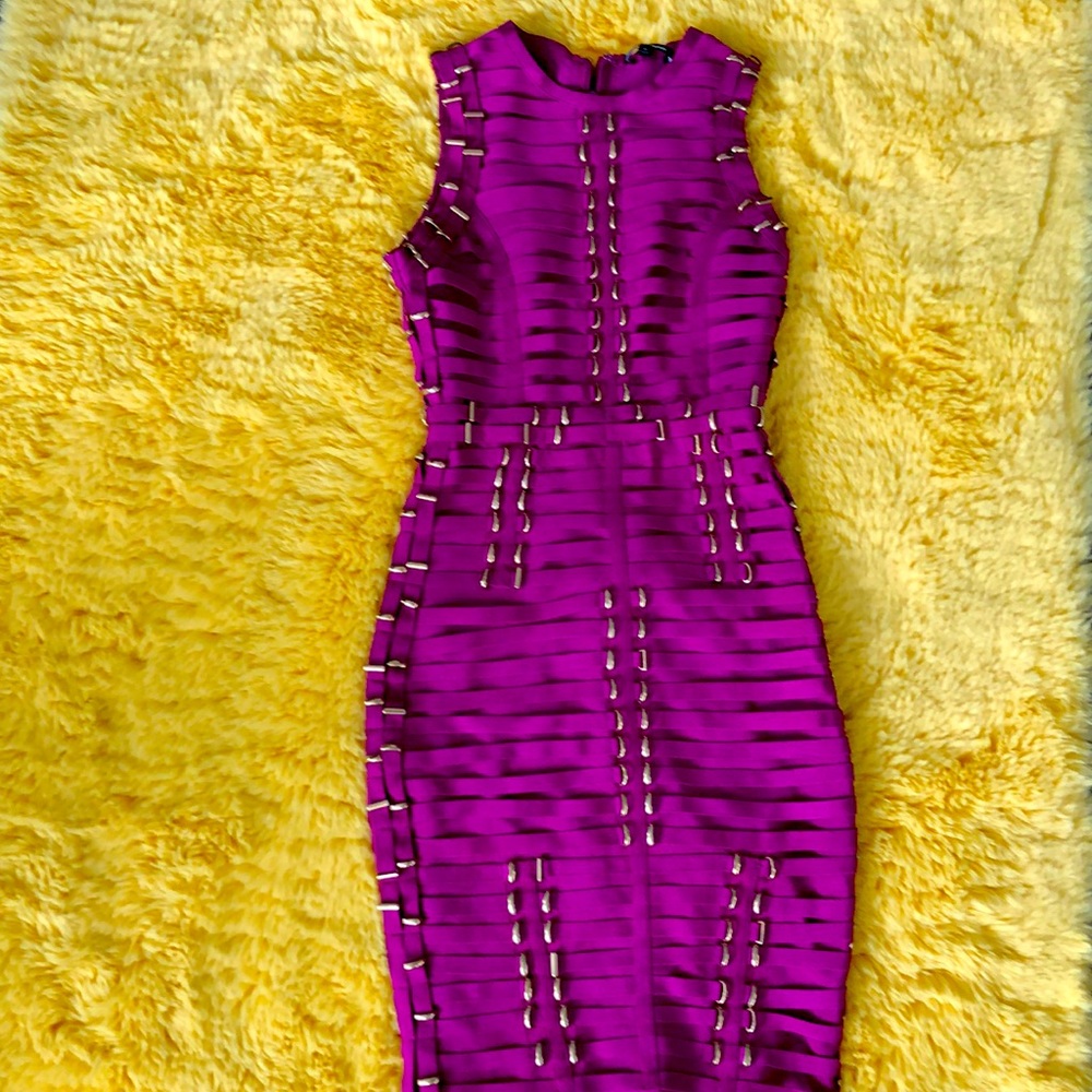 Pink fashion nova bandage dress with good details